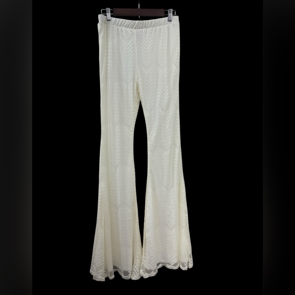 Elegant Cream Flare Pants